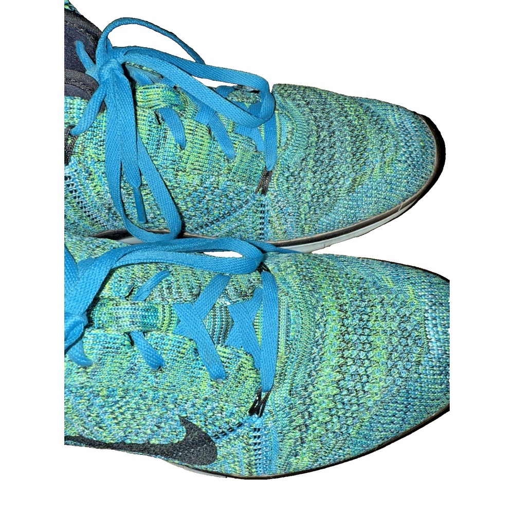 Nike Free TR Flyknit Training Shoes - Women Size 10.5 Green‎ Blue Athletic Shoes - Picture 10 of 10